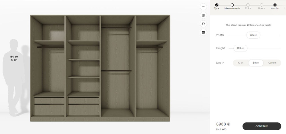 Formify cabinet configurator - step 2