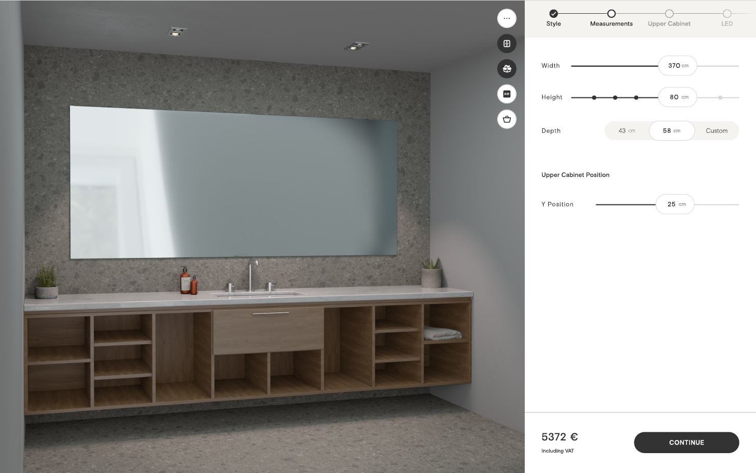 Bathroom configurator