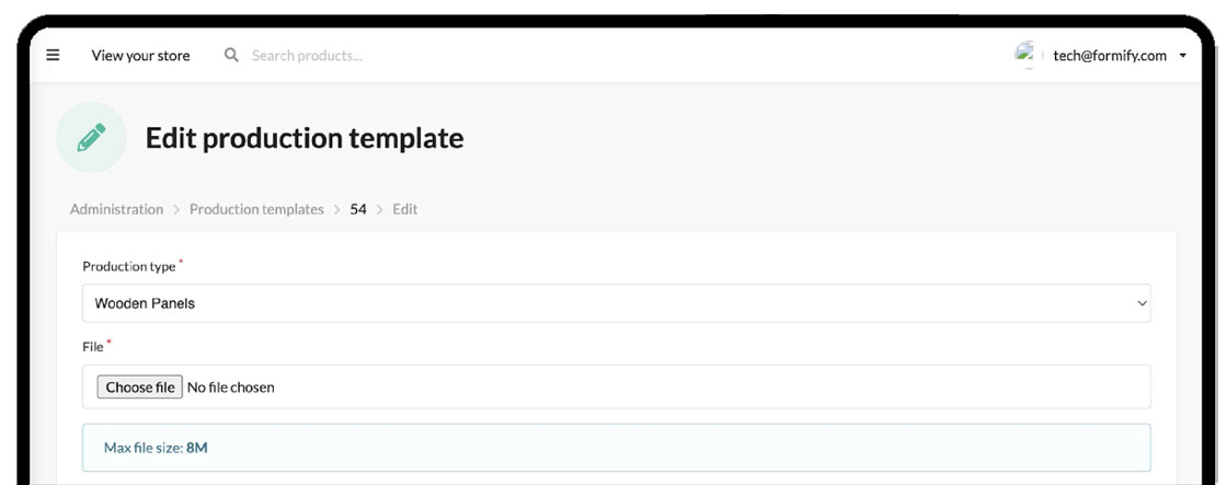 Edit Production Templates